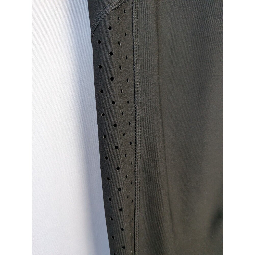 AVIA Cropped Leggings Womens XL Yoga Gym Exercise Black Stretch Mesh Detail - Picture 3 of 14